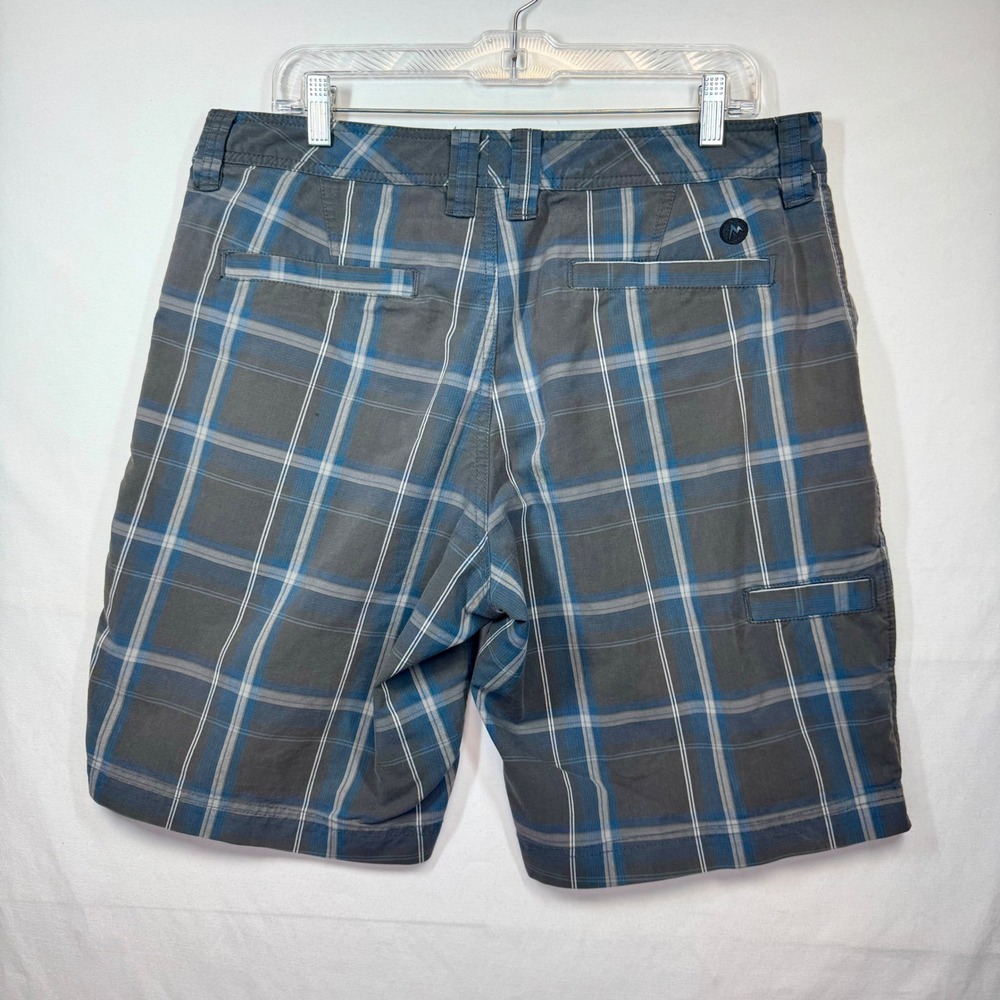 Marmot Plaid Shorts Casual Comfort Walking Hiking Size 34 - Picture 7 of 9